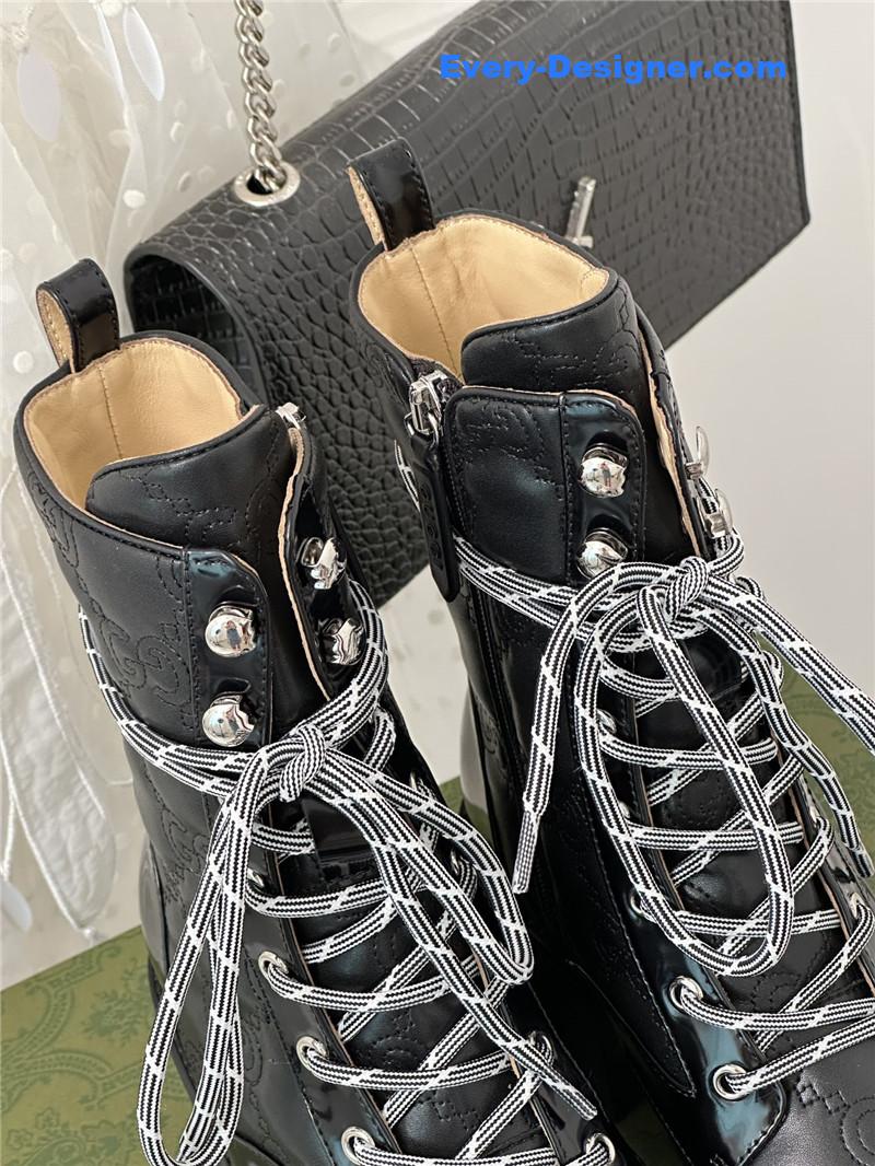 Gvc*1 classic hot style cowhide embossed ankle boots