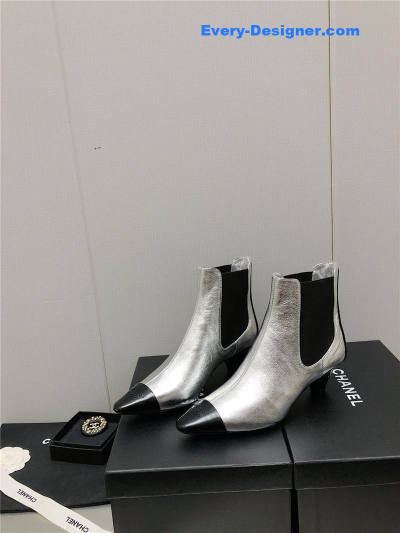 CC classic color block ankle boots