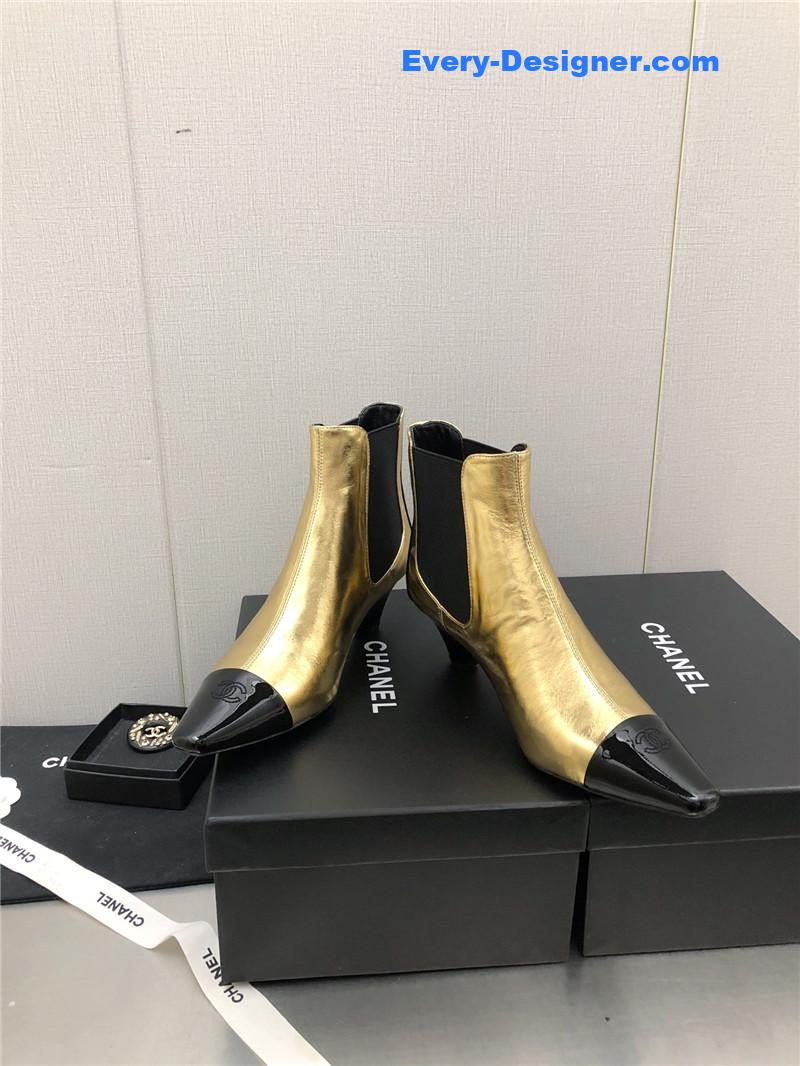 CC classic color block ankle boots