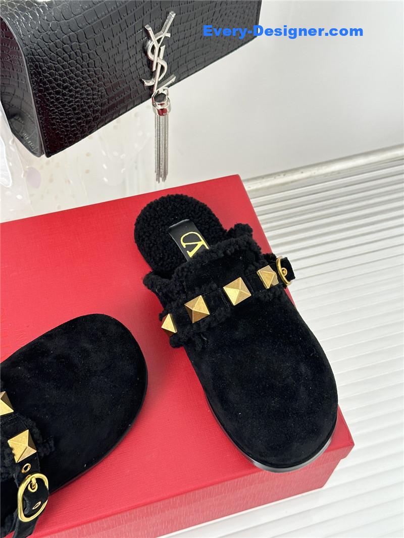 Va1e*ntin0 retro style rivets wool half mop