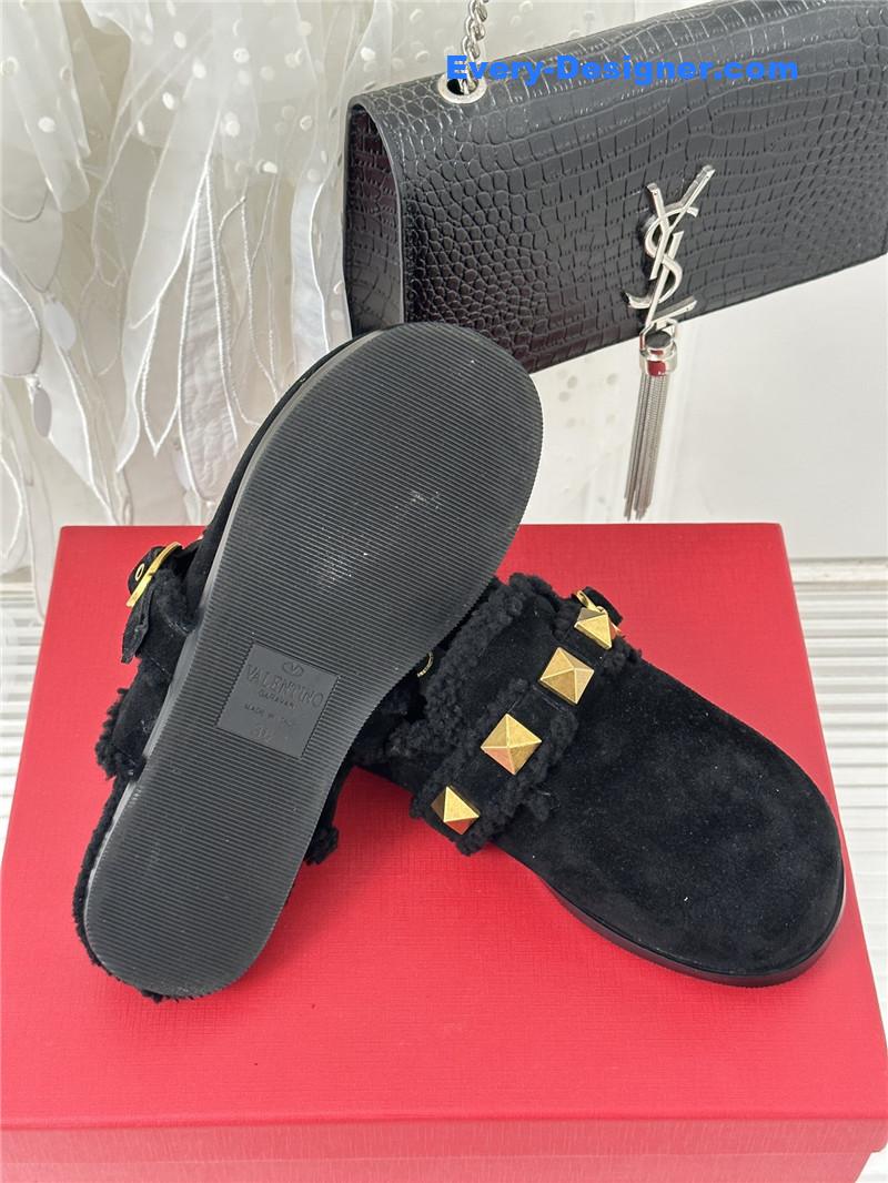 Va1e*ntin0 retro style rivets wool half mop