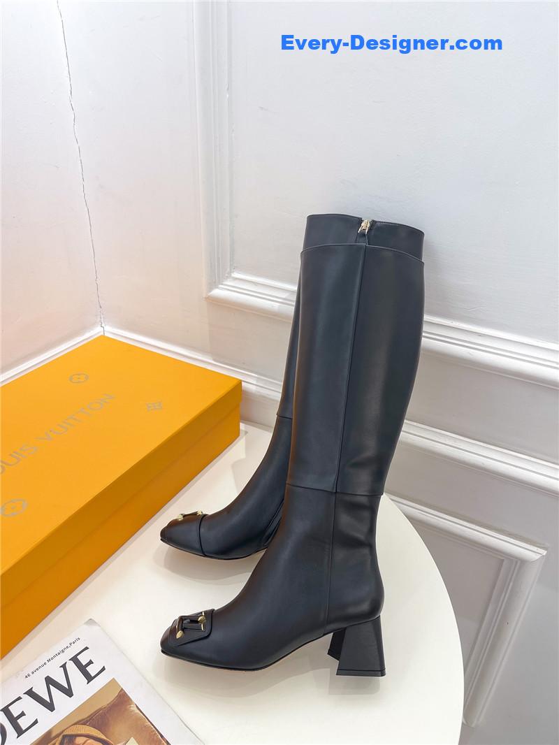 l0vis Vvtt0n lv new v-shaped chunky heel boots