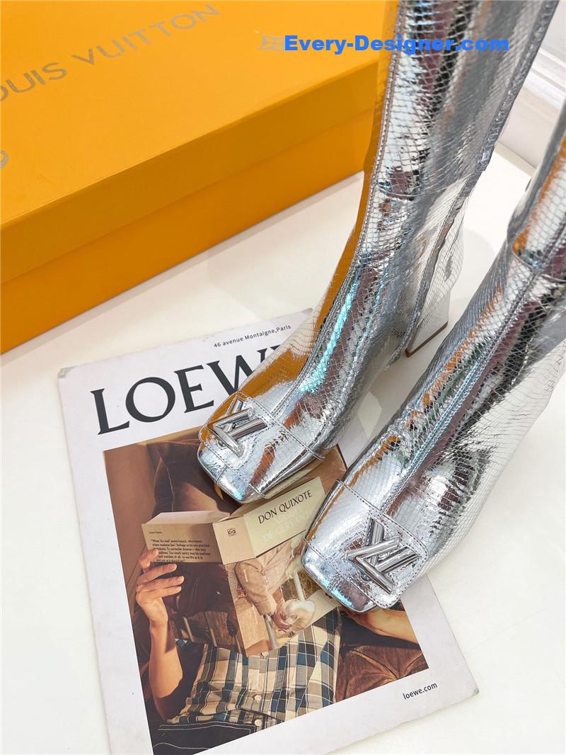 l0vis Vvtt0n lv new v-shaped chunky heel boots