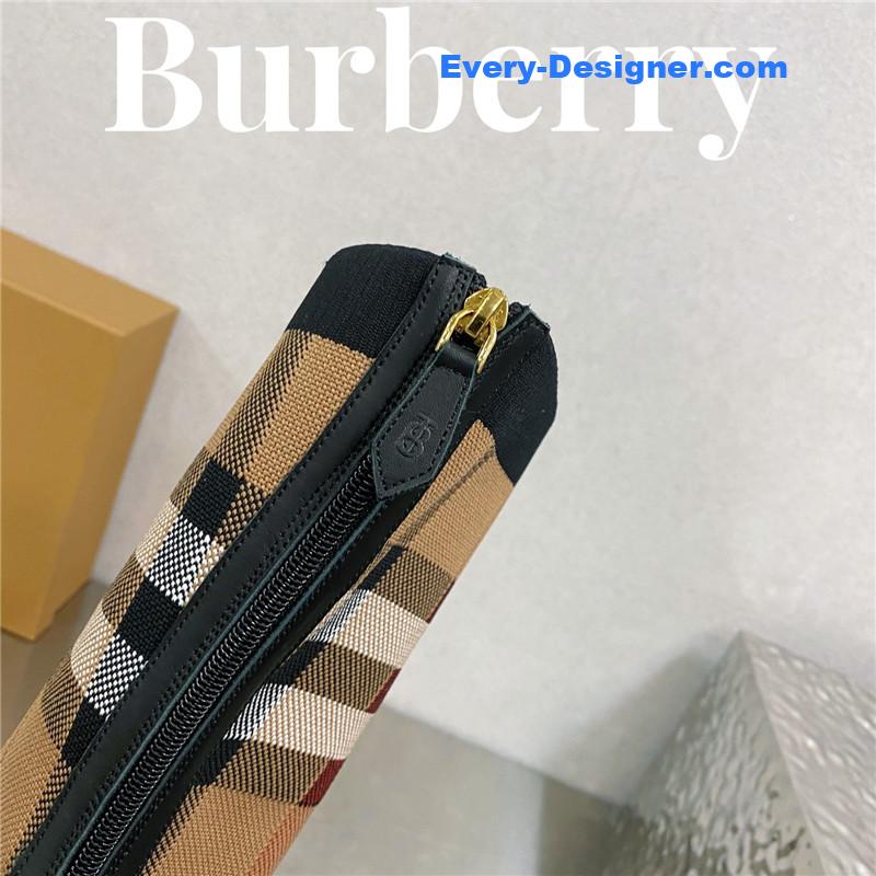 Bv*b*rry square-toe stiletto checked stretch-knit sock boots
