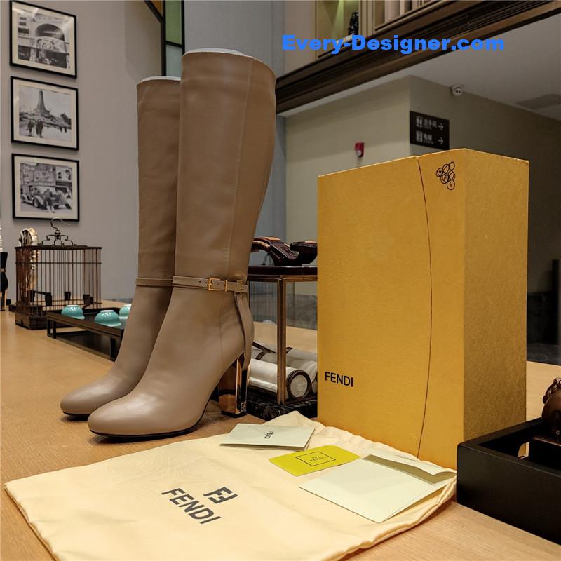 F**di electroplated high heel boots