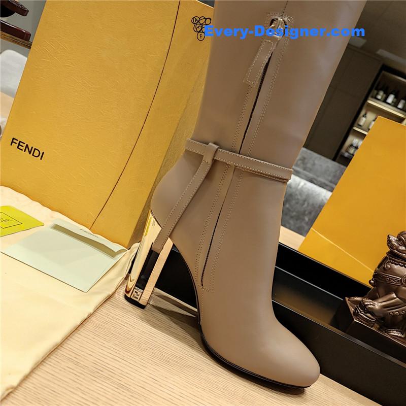 F**di electroplated high heel boots
