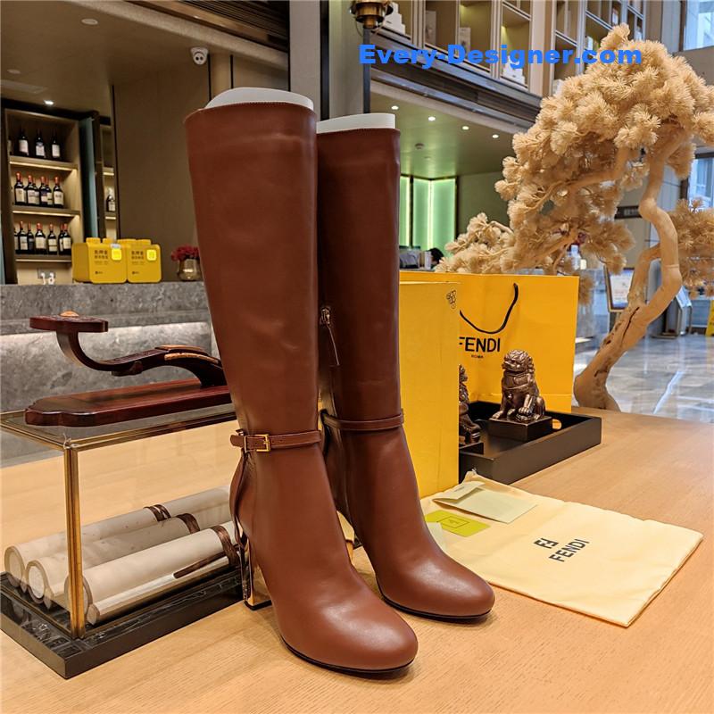 F**di electroplated high heel boots