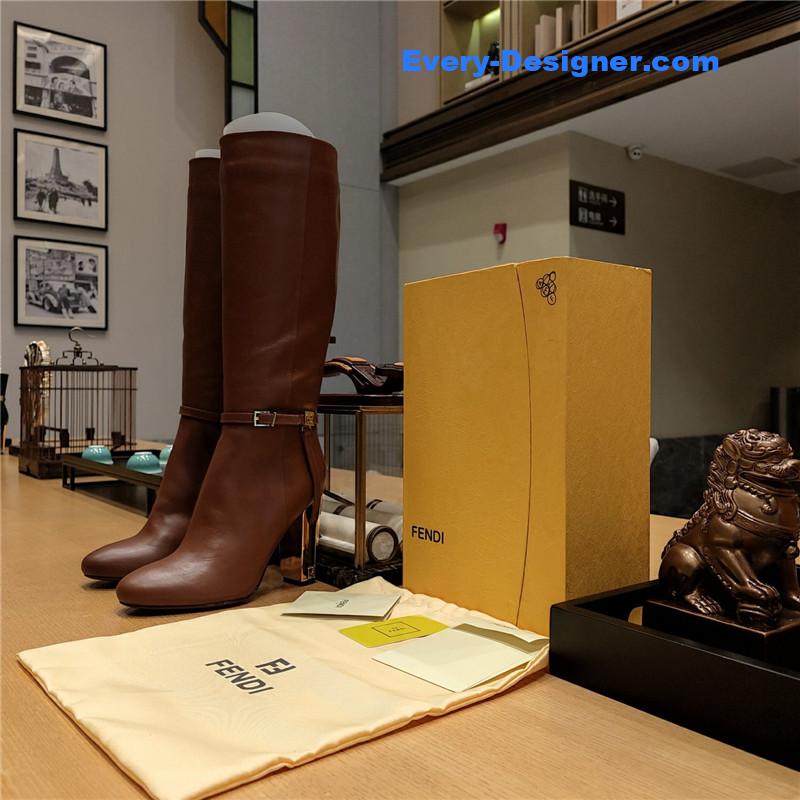 F**di electroplated high heel boots