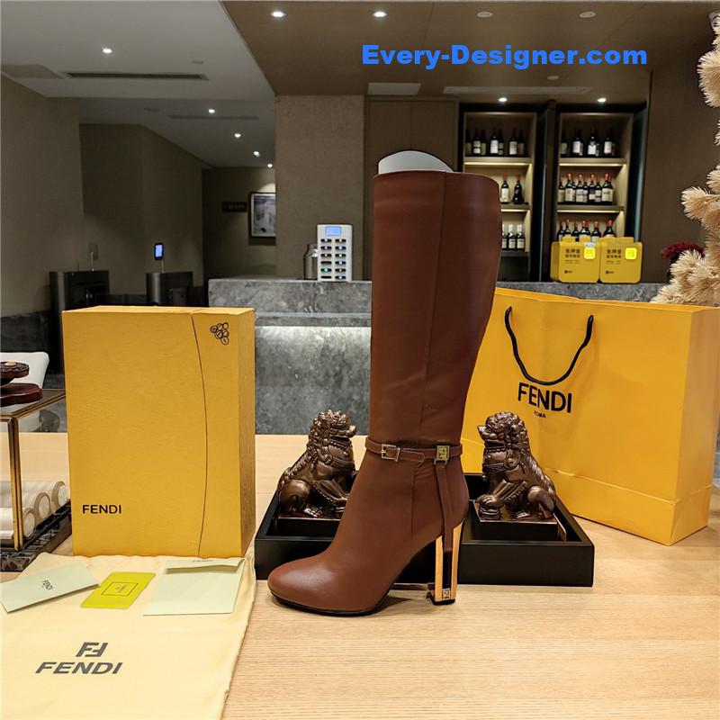 F**di electroplated high heel boots
