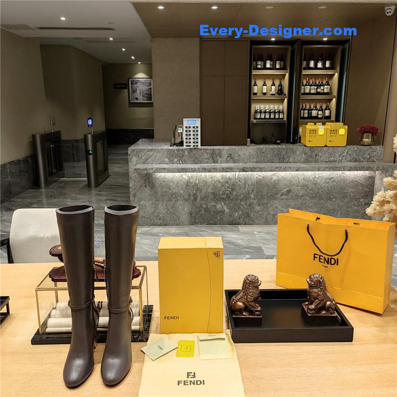 F**di electroplated high heel boots