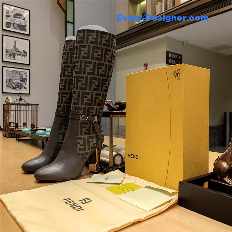 F**di electroplated high heel boots