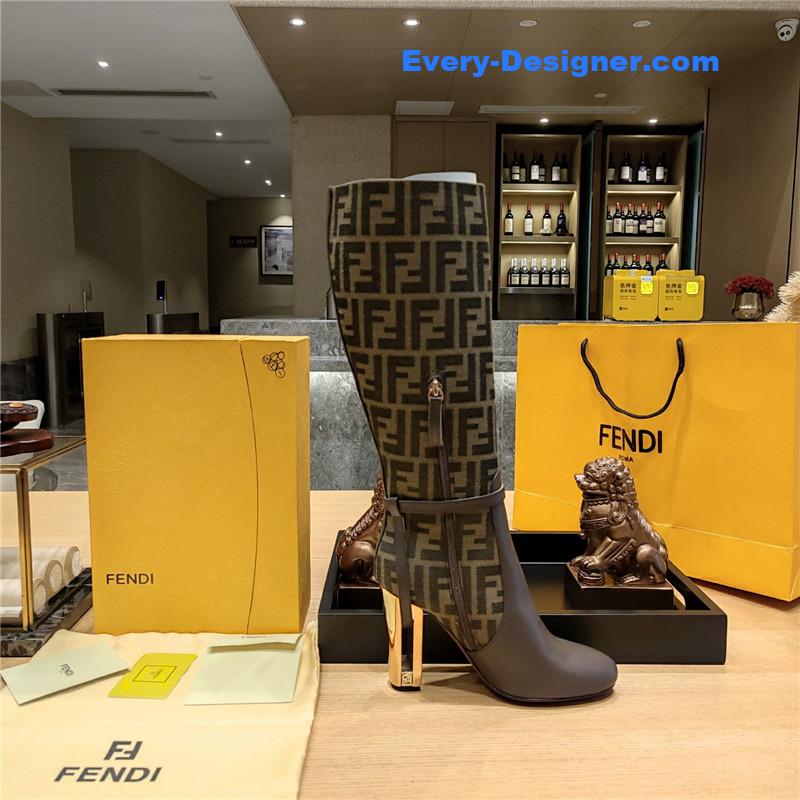 F**di electroplated high heel boots