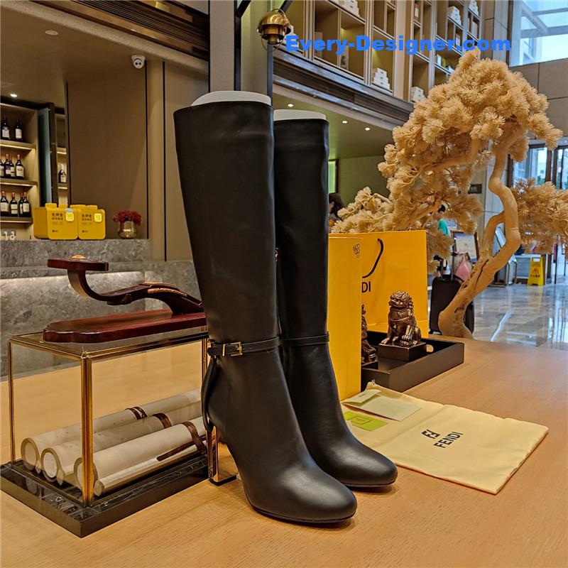 F**di electroplated high heel boots