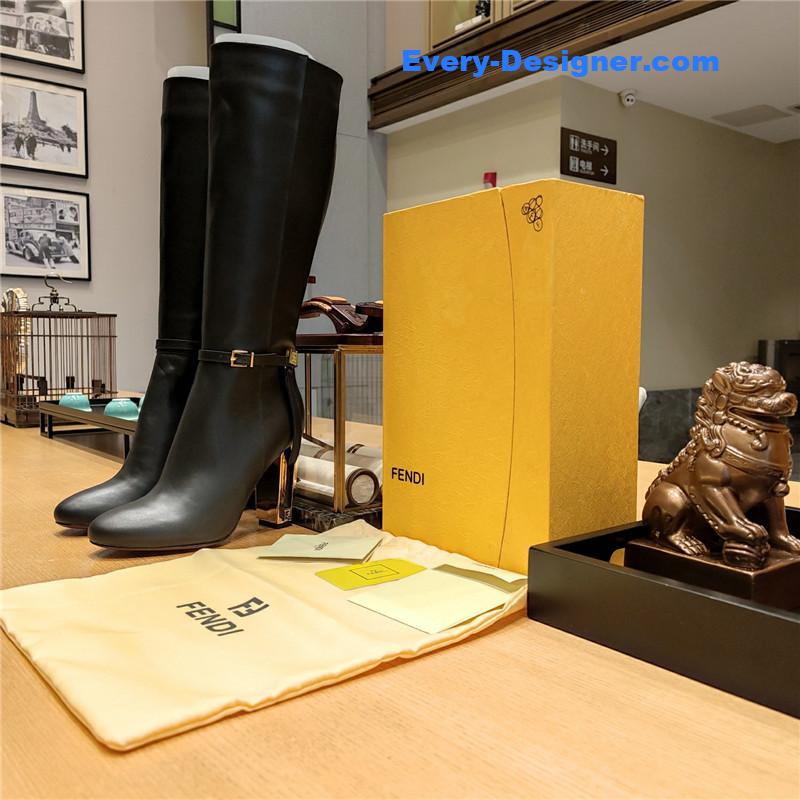 F**di electroplated high heel boots