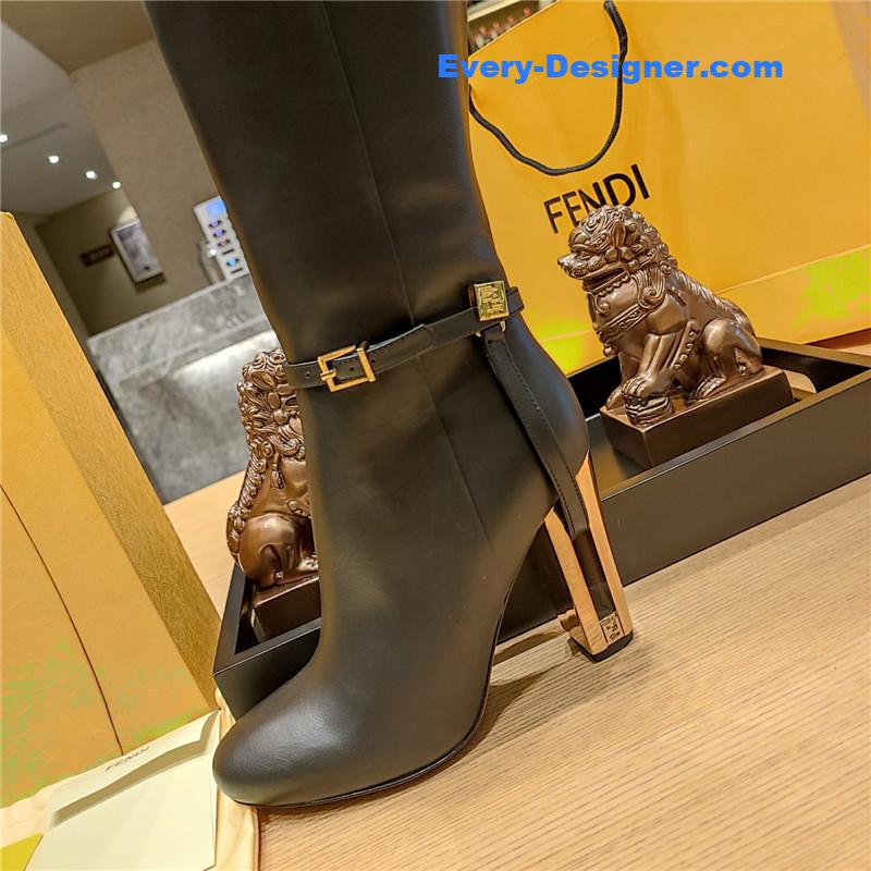 F**di electroplated high heel boots