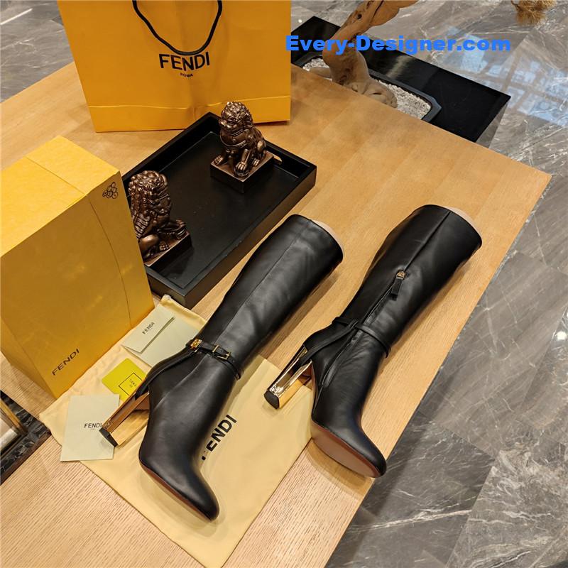 F**di electroplated high heel boots