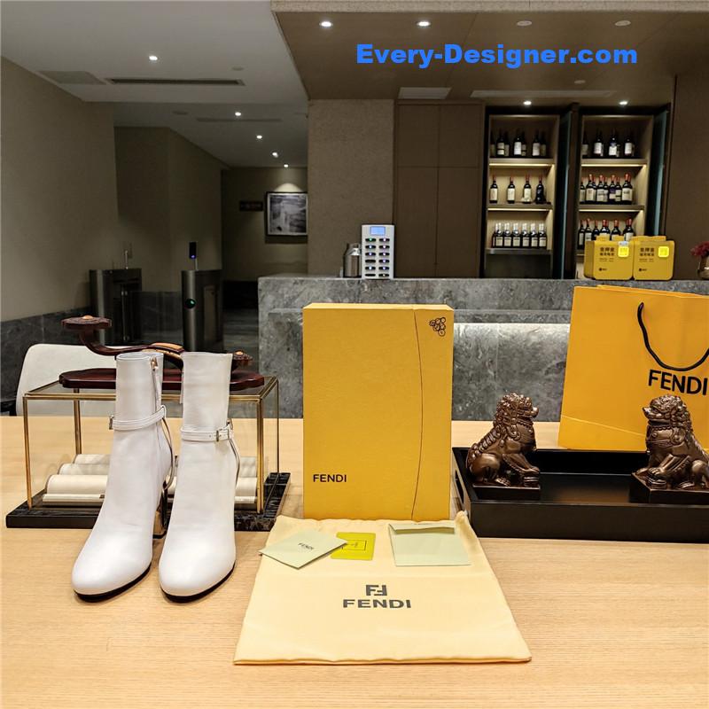 F**di electroplated high heel ankle boots