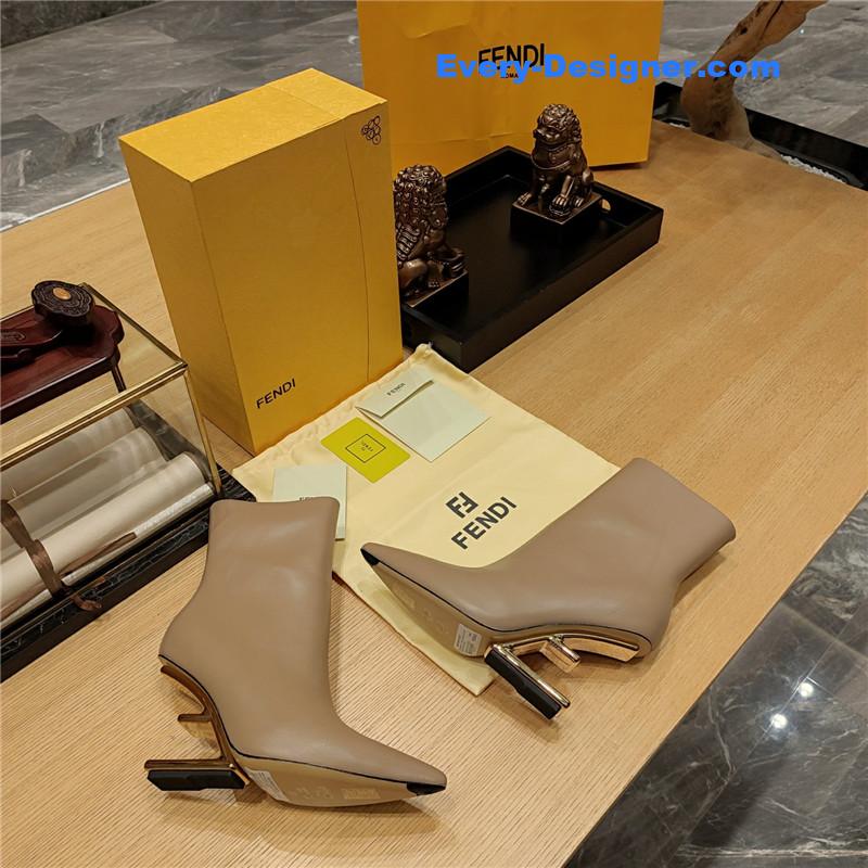 F**di pointed toe high heel ankle boots