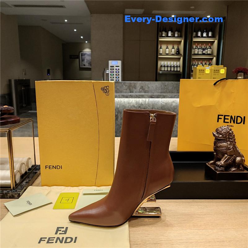 F**di pointed toe high heel ankle boots