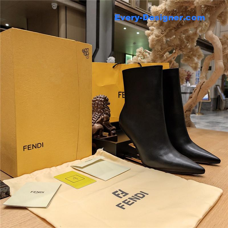F**di pointed toe high heel ankle boots