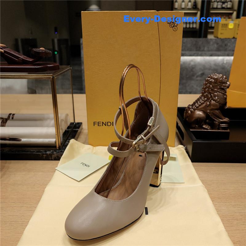 F**di electroplated high heel sandals
