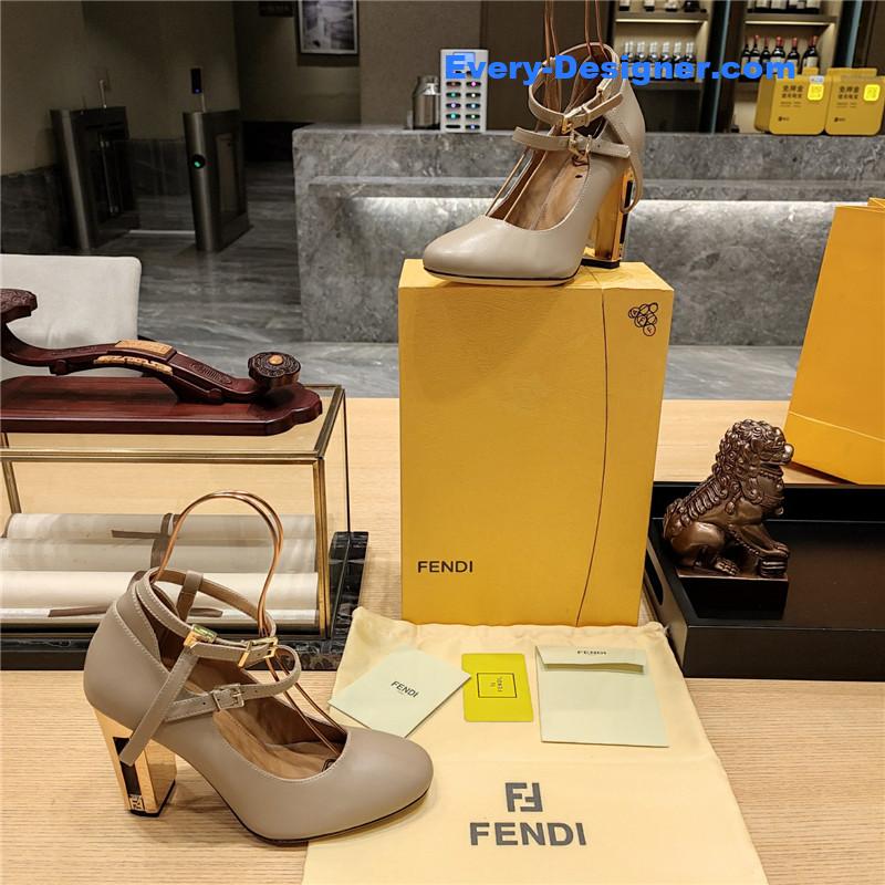 F**di electroplated high heel sandals
