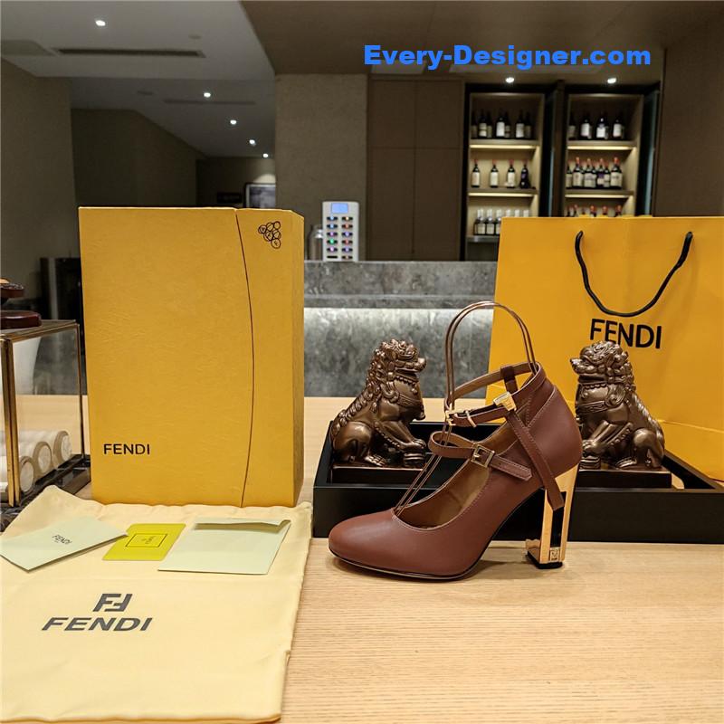 F**di electroplated high heel sandals