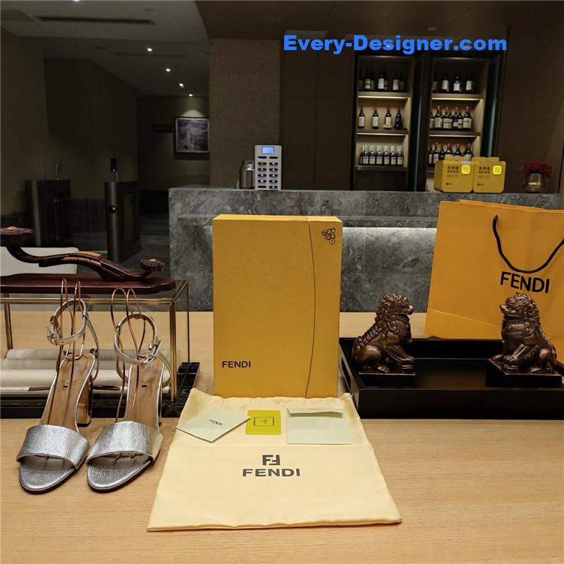 F**di electroplated high heel sandals