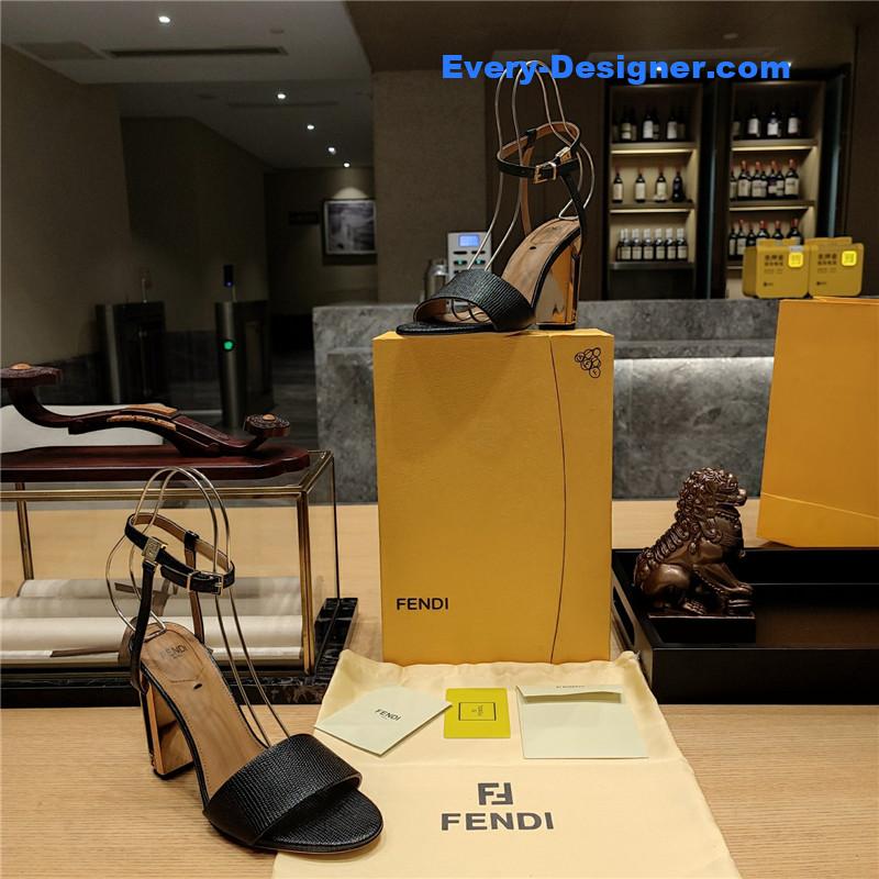 F**di electroplated high heel sandals
