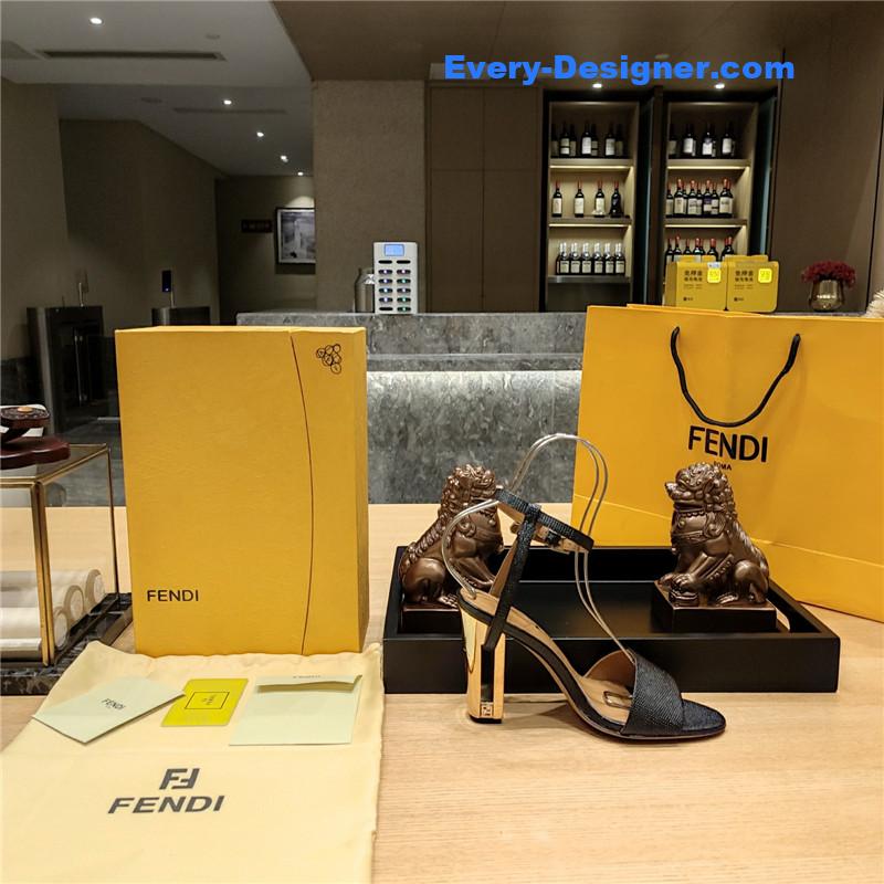 F**di electroplated high heel sandals