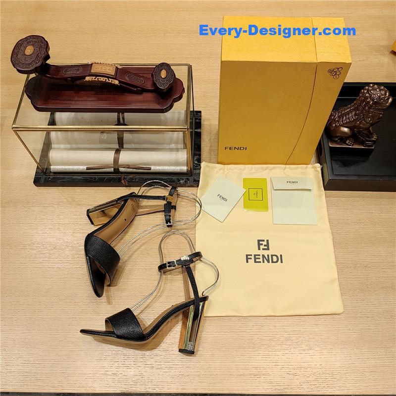F**di electroplated high heel sandals