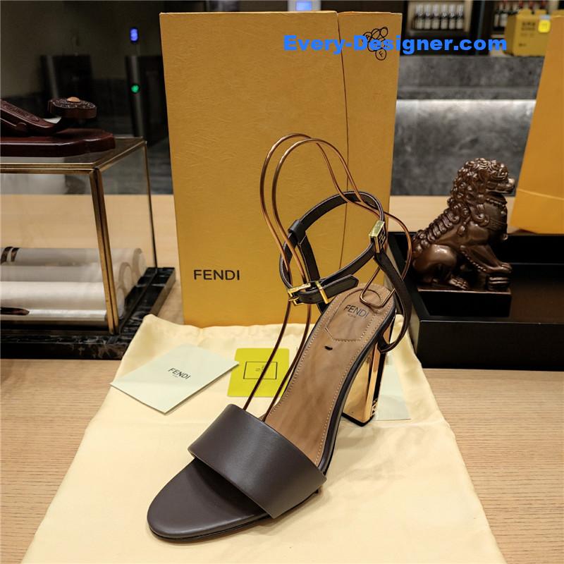 F**di electroplated high heel sandals