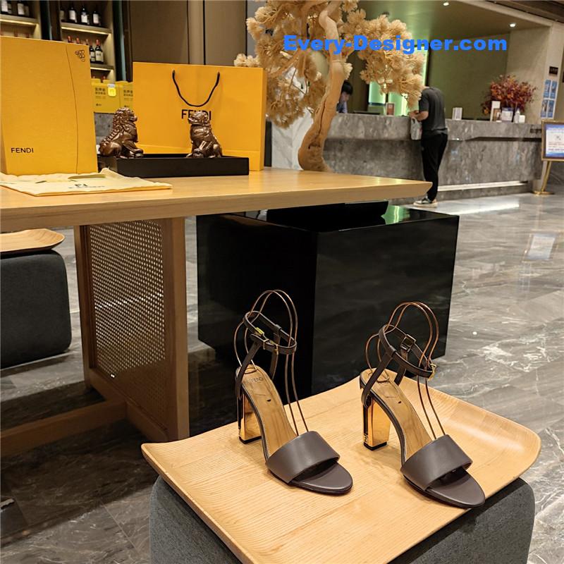 F**di electroplated high heel sandals