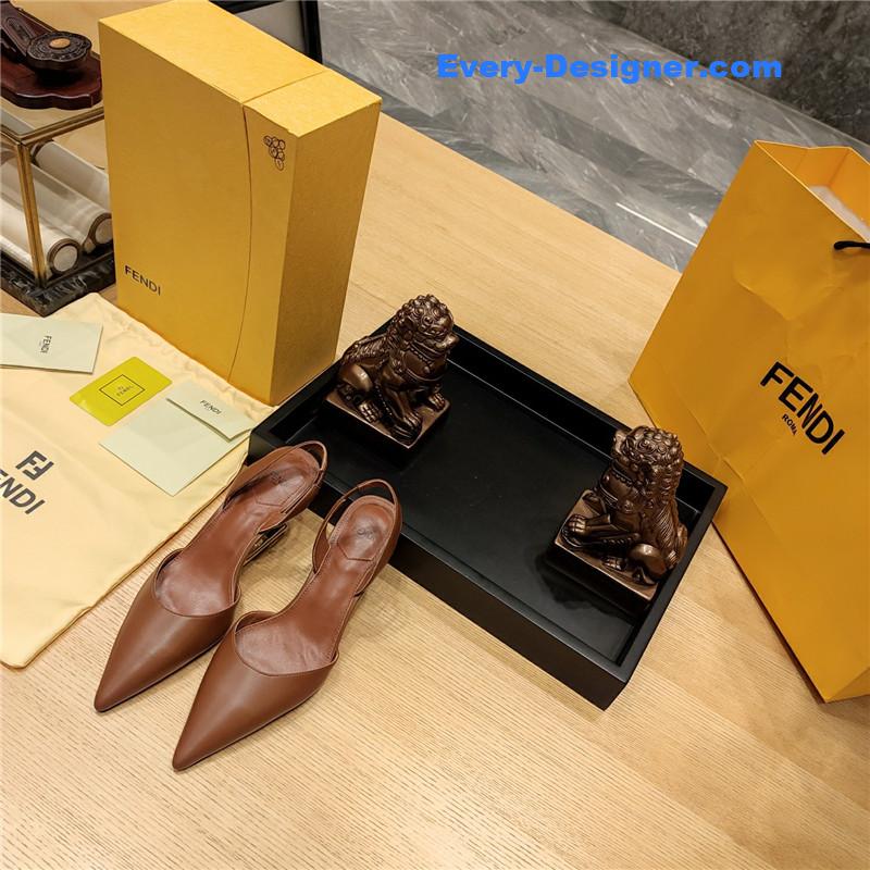 F**di back strap toe high heels