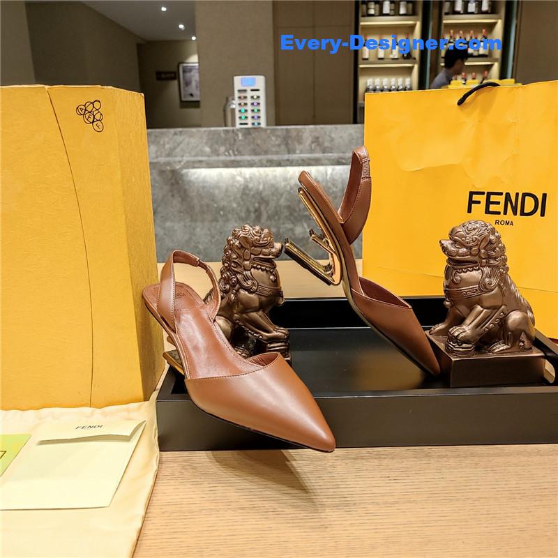 F**di back strap toe high heels