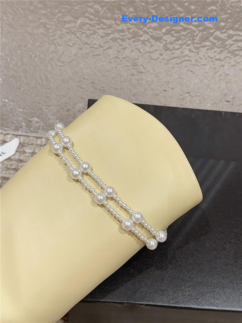 CC pearl accessories high heel boots