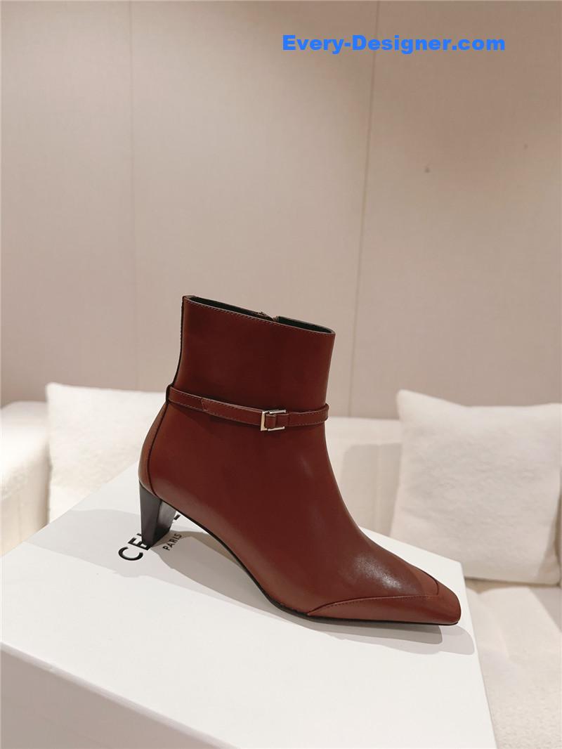 Ce1i*e british pointed toe early autumn ankle boots