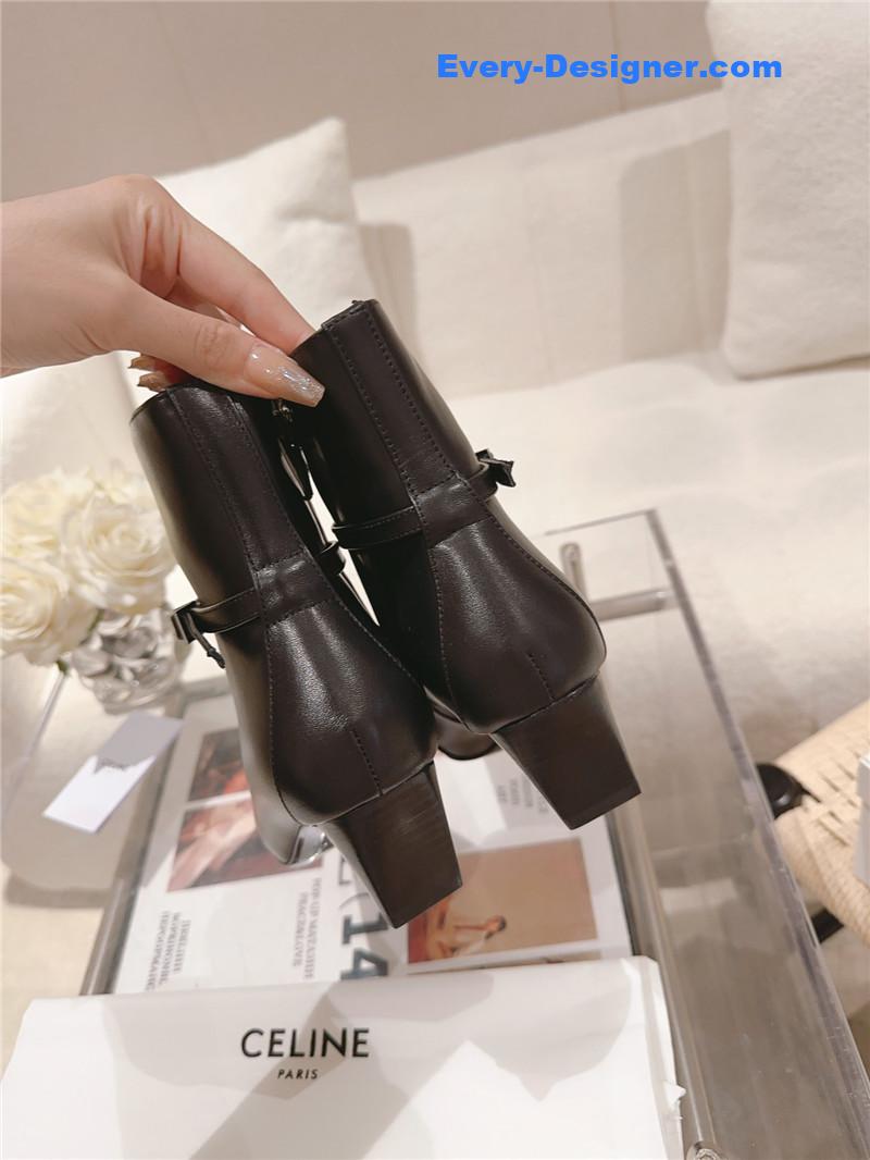 Ce1i*e british pointed toe early autumn ankle boots