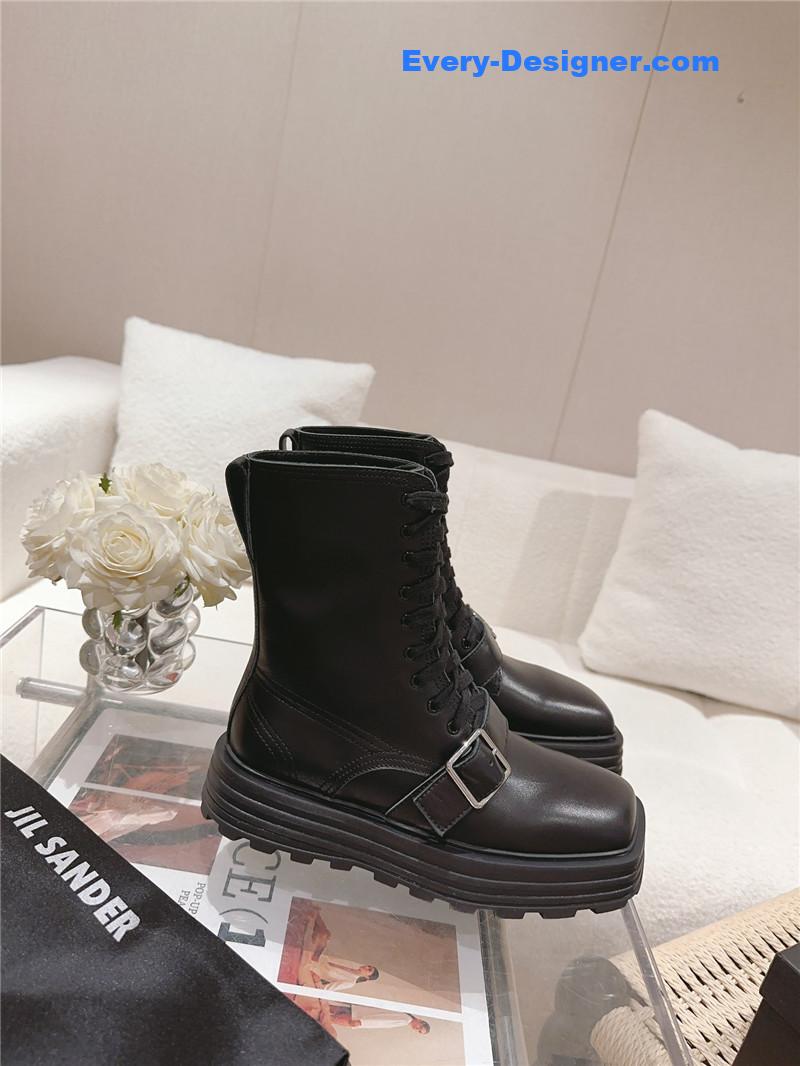 jil sander square toe martin boots