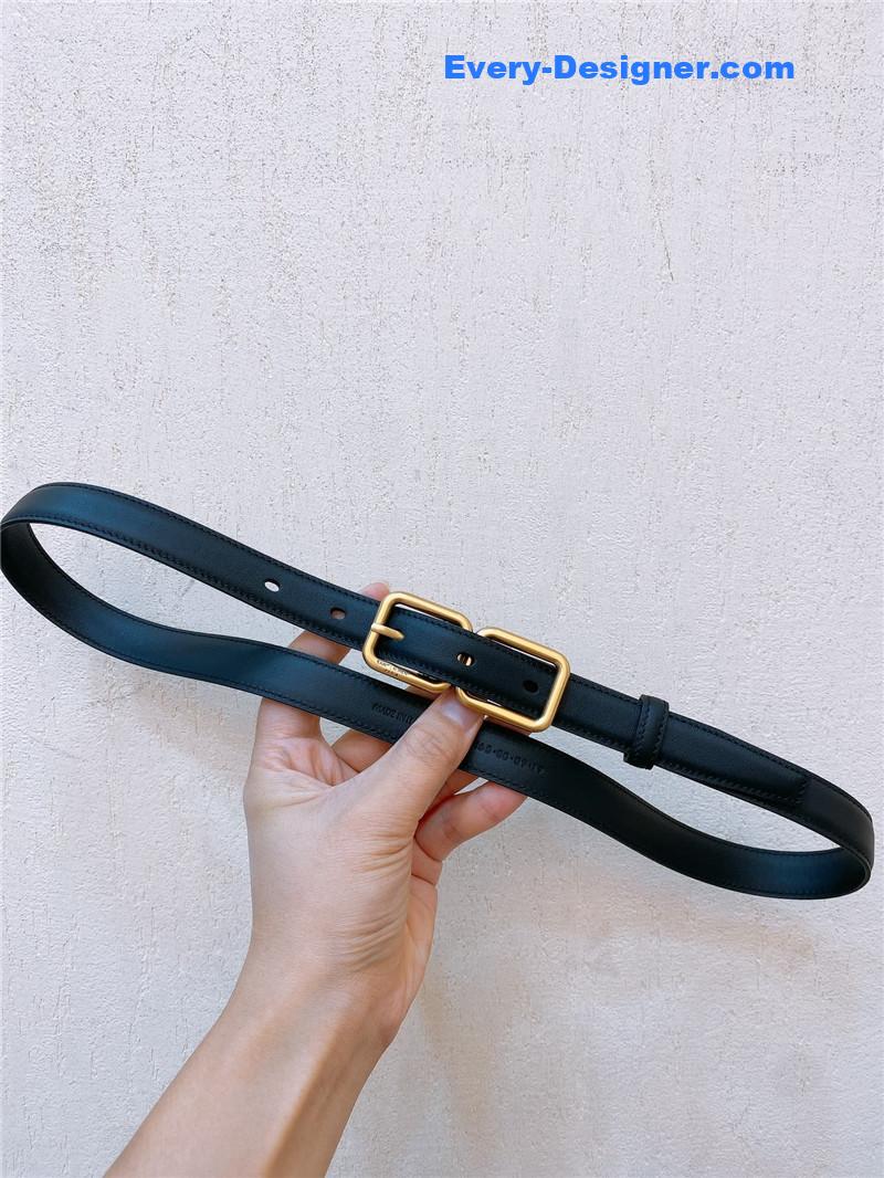 Y51 double buckle narrow belt