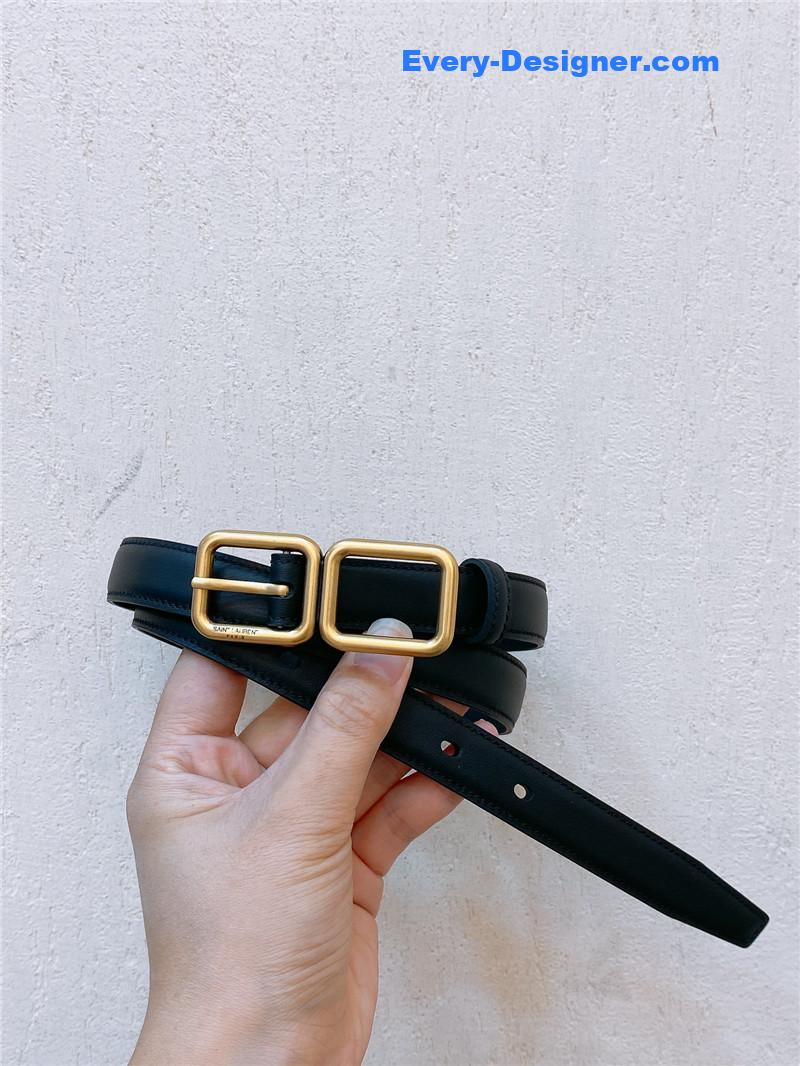 Y51 double buckle narrow belt