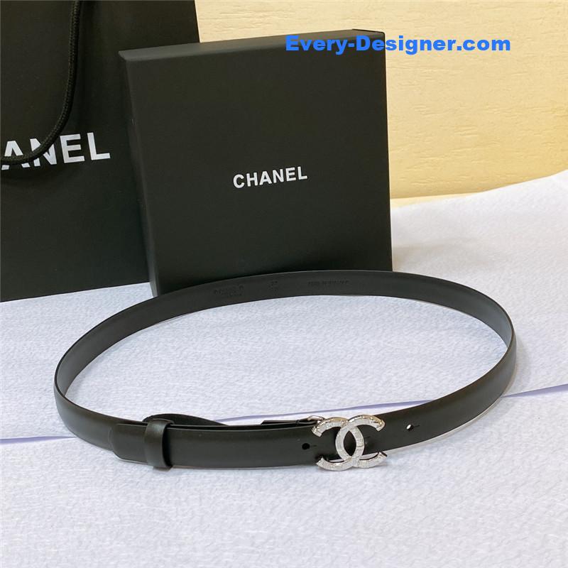 Ch**el cc engraved craft logo buckle belt