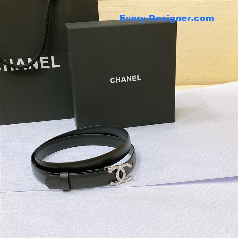 Ch**el cc engraved craft logo buckle belt