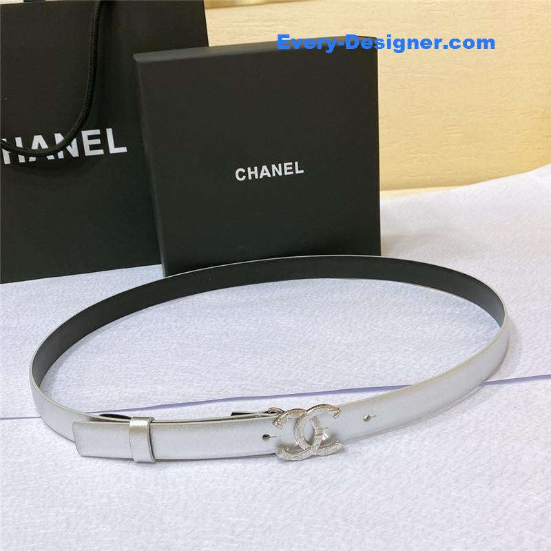 Ch**el cc engraved craft logo buckle belt