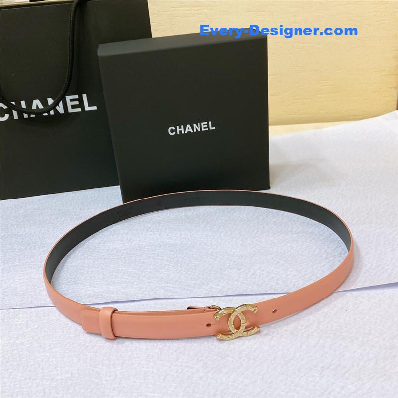 Ch**el cc engraved craft logo buckle belt