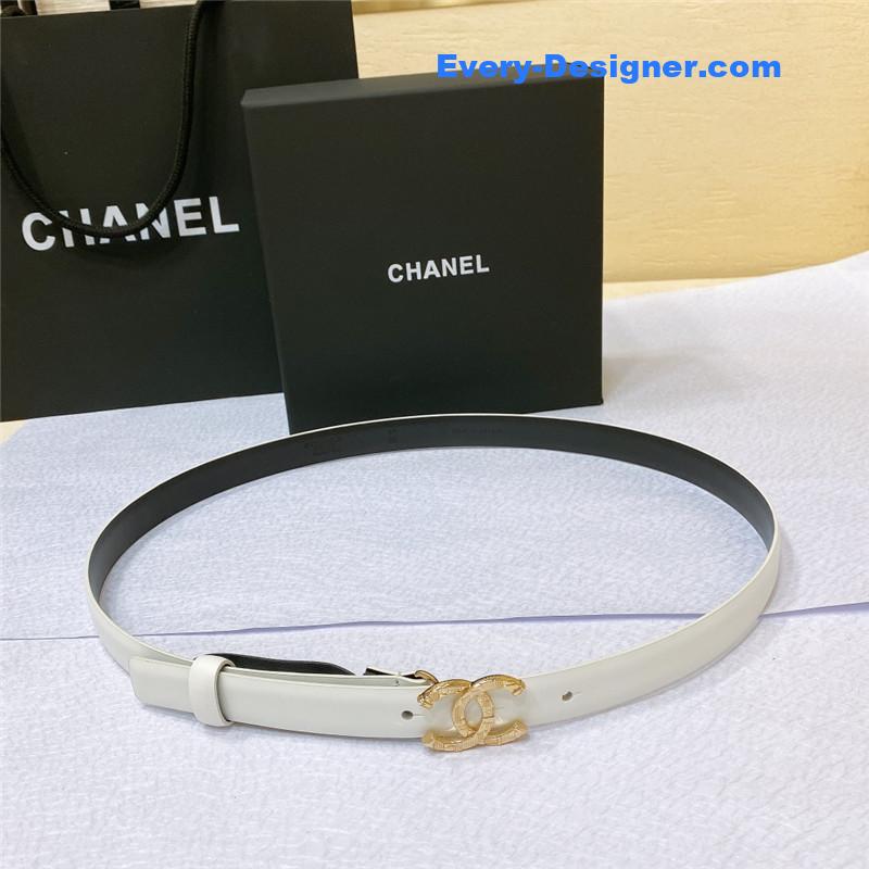 Ch**el cc engraved craft logo buckle belt