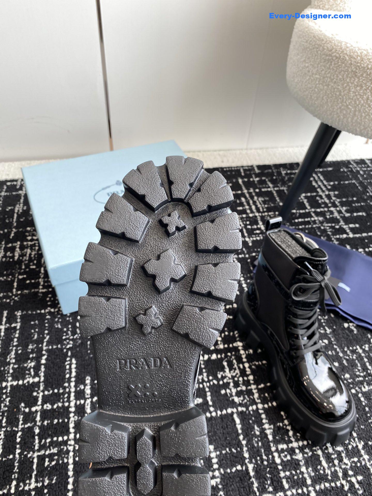 Pra*a purse decoration strap new ankle boots