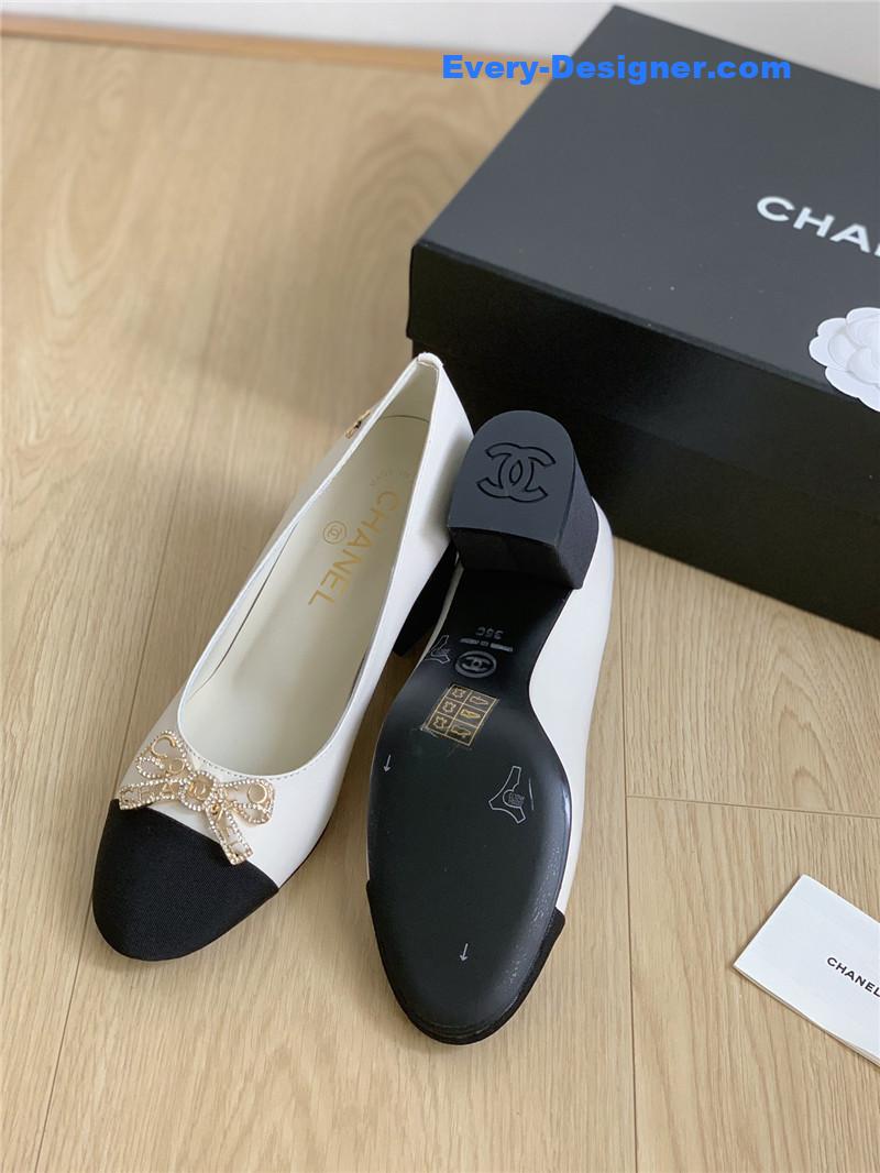 cc double c butterfly D1am0nd buckle shoes