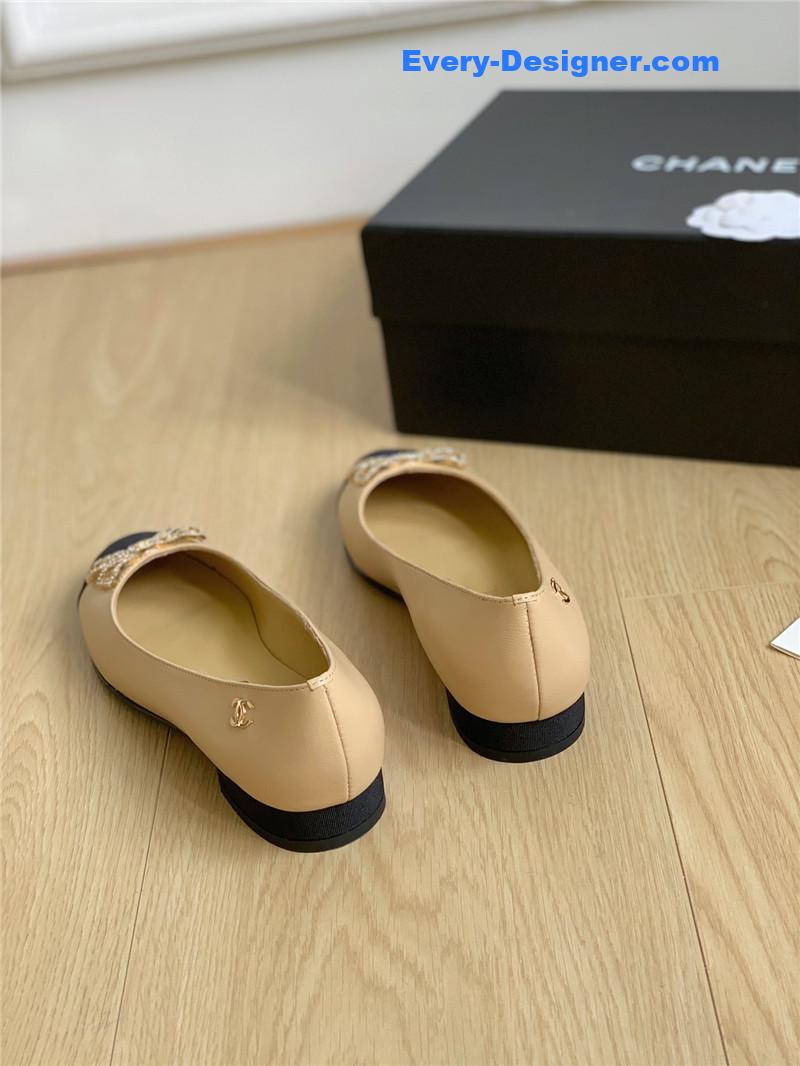 cc double c butterfly D1am0nd buckle shoes