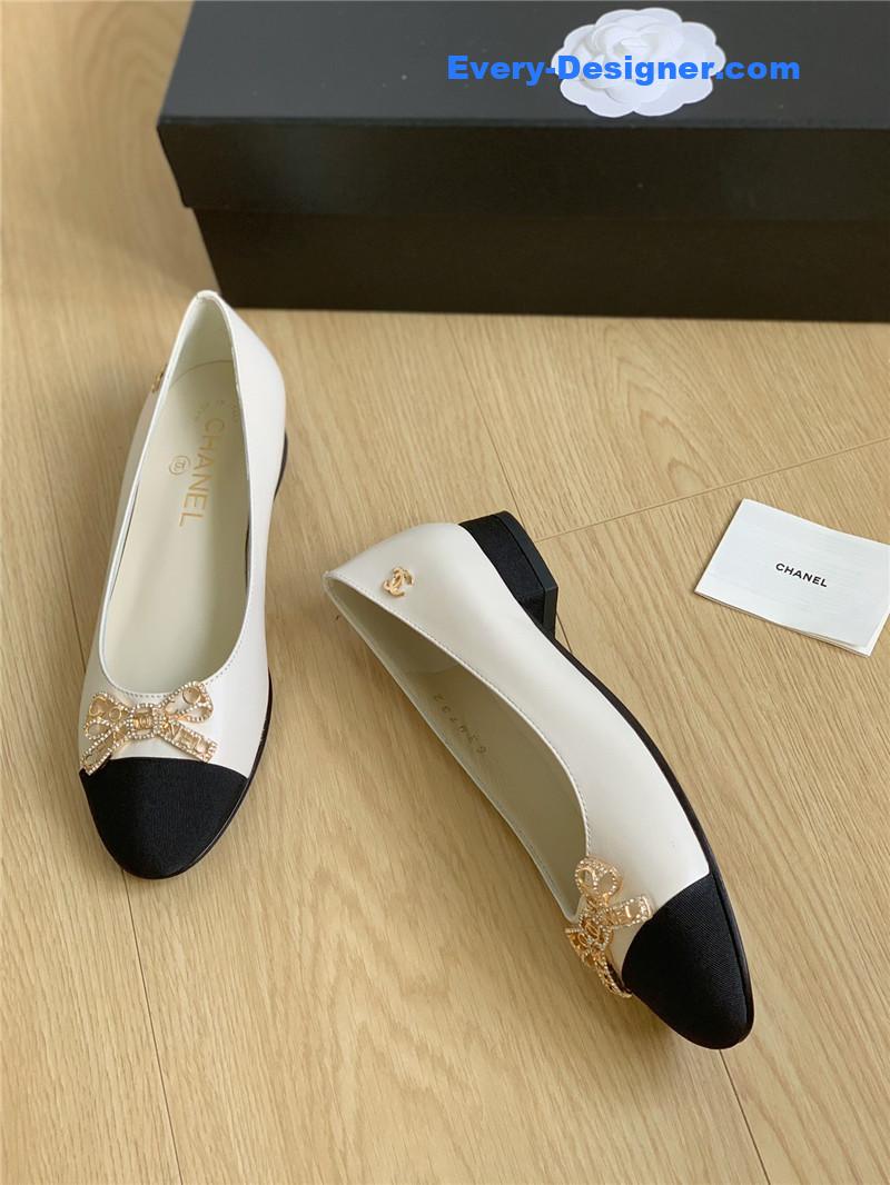 cc double c butterfly D1am0nd buckle shoes